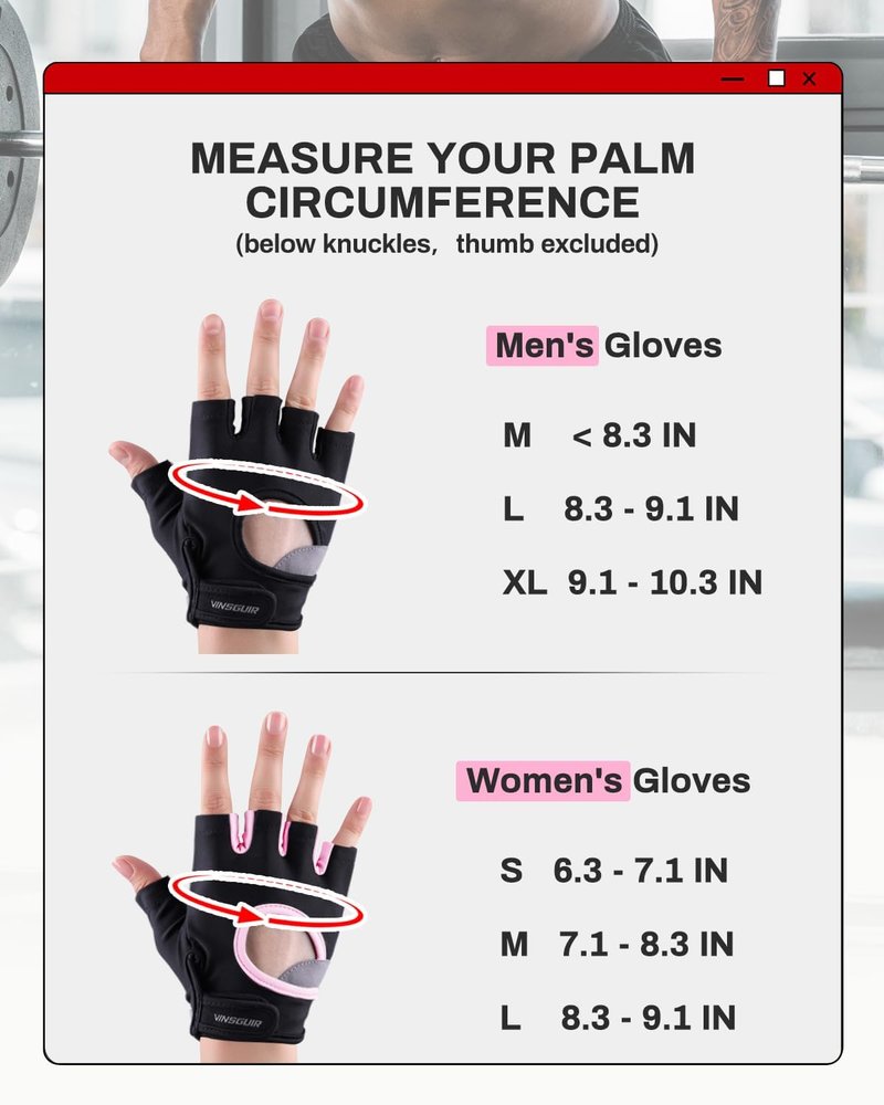 Workout Gloves for Men & Women - Lightweight Weightlifting Gloves with Excellent Grip | Ideal for Gym, Cycling, Fitness, and Climbing