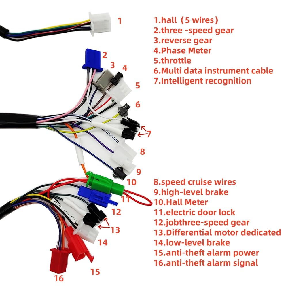 ChongXiao Intelligent Brushless Sine Controller 36V 48V 60V 72V 84V 2000W Maximum Current 50A Aluminium Alloy E-Bike Brushless Motor Controller for Electric Bicycle Scooter