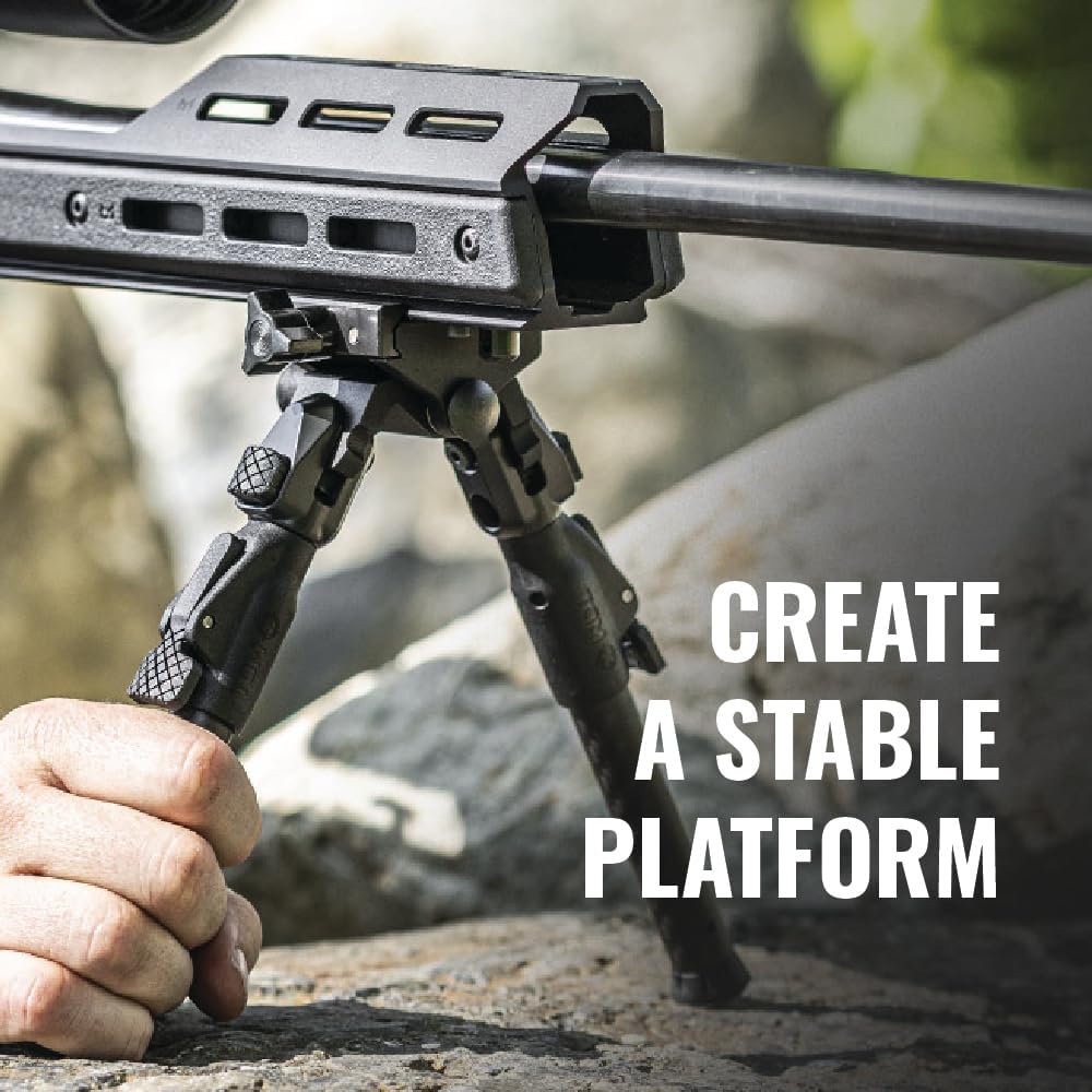 MDT Oryx Bipod - Lightweight Polymer, M-L Attachment, One-Handed Operation | High-Traction Feet, Quick Deploy