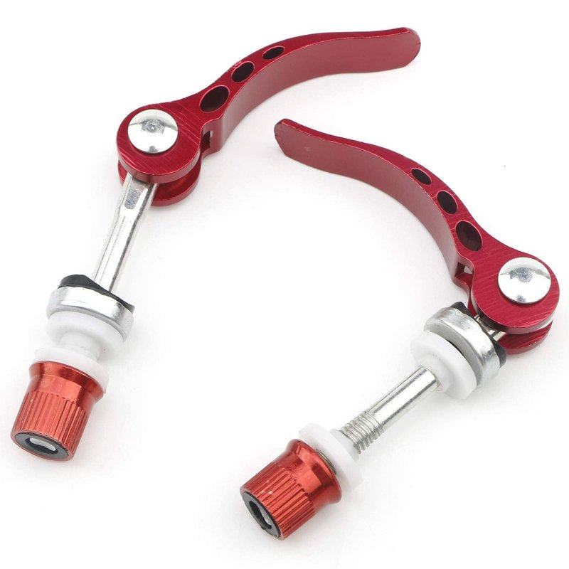 Rowiz Bike Seat Clamp, 10-Pack Quick Release Seatpost Clamp 34.9, Aluminum Alloy Bicycle Seat Post Clamps, Lightweight MTB Saddle Clamp with Anodized Red Finish