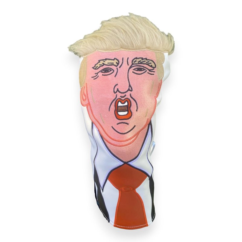 Donald-T Save America Golf Driver Headcover | Great Gift for Republican Golfers | Premium Leather Exterior and Soft Protective Interior Fits Any Size Driver