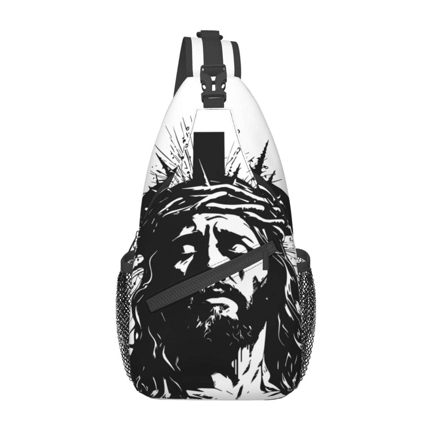 Jockphry Jesus Christ Sling Backpack Chest Bag Crossbody Shoulder Bag Gym Cycling Travel Hiking Daypack For Men Women