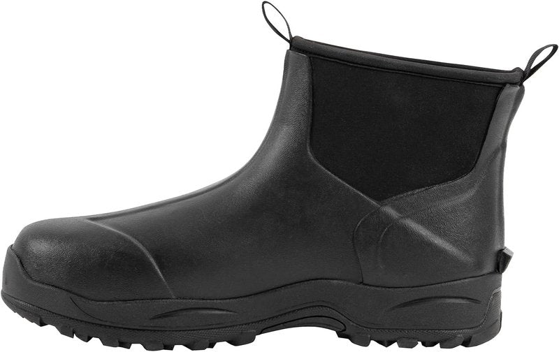 Men's Waterproof Rubber Rain Boots - Slip-On Insulated Ankle Garden Shoes | Durable Mud Work Footwear
