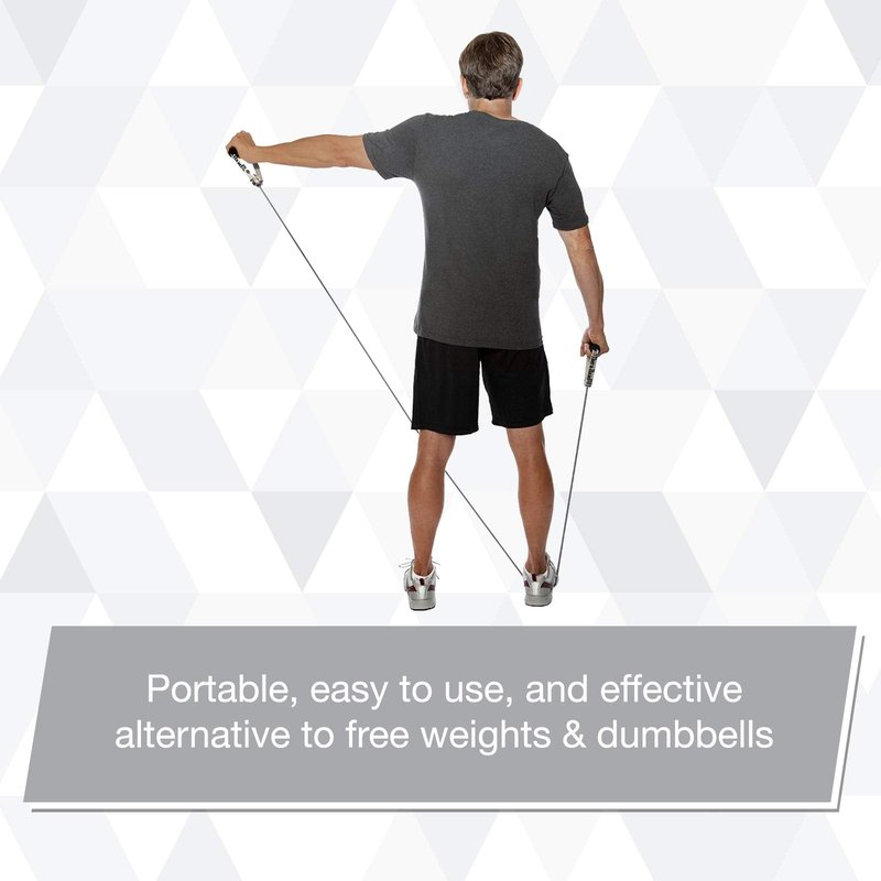 THERABAND Resistance Tubes, Professional Latex Elastic Tubing with Soft Handles & Door Anchor for Physical Therapy, Pilates, At-Home Workouts, and Rehab, 48 Inch, Silver, Super Heavy, Level 7