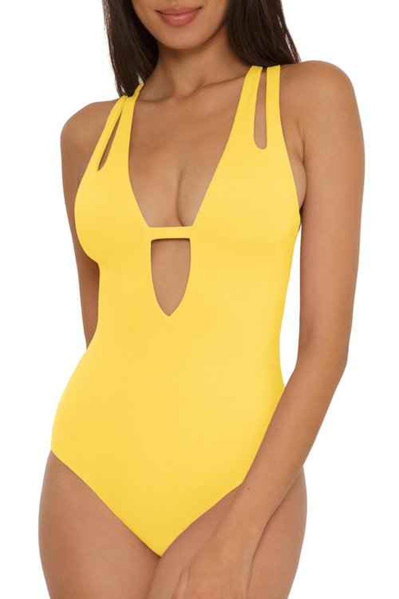 BECCA Women's Standard Color Prism One Piece, Banana, Medium
