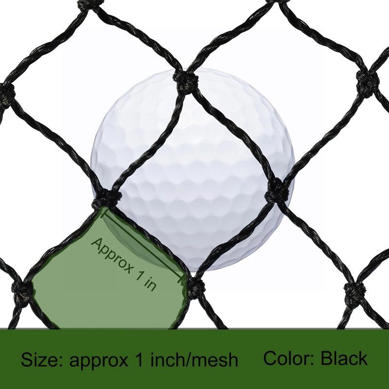 ASENVER Black Golf Barrier Netting Multifunction Sports Netting High Impact Net (10 X 3 FT)