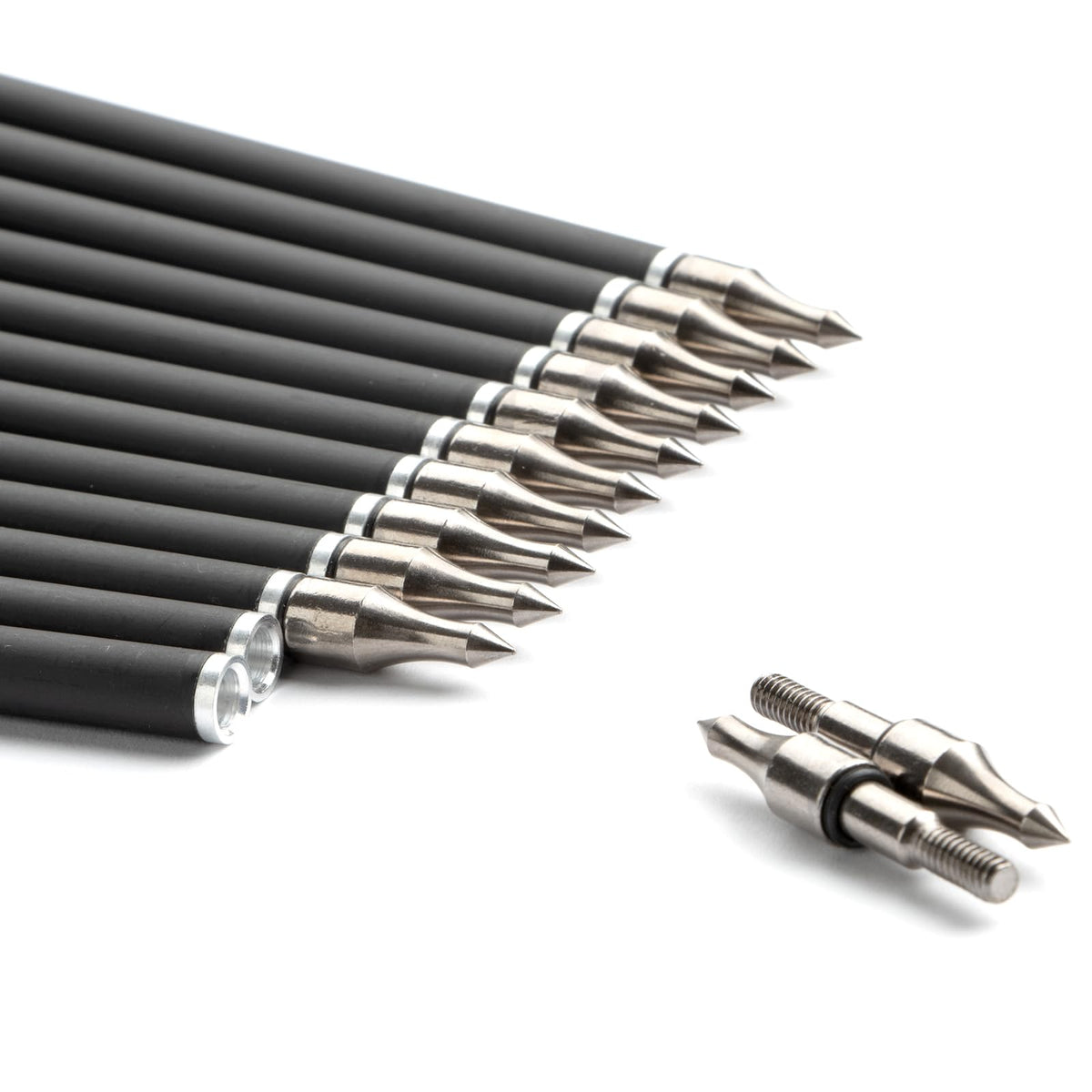 S F Crossbow Bolts Crossbow Arrows Carbon Archery for Hunting and Target Practice(Black 12-Pack)