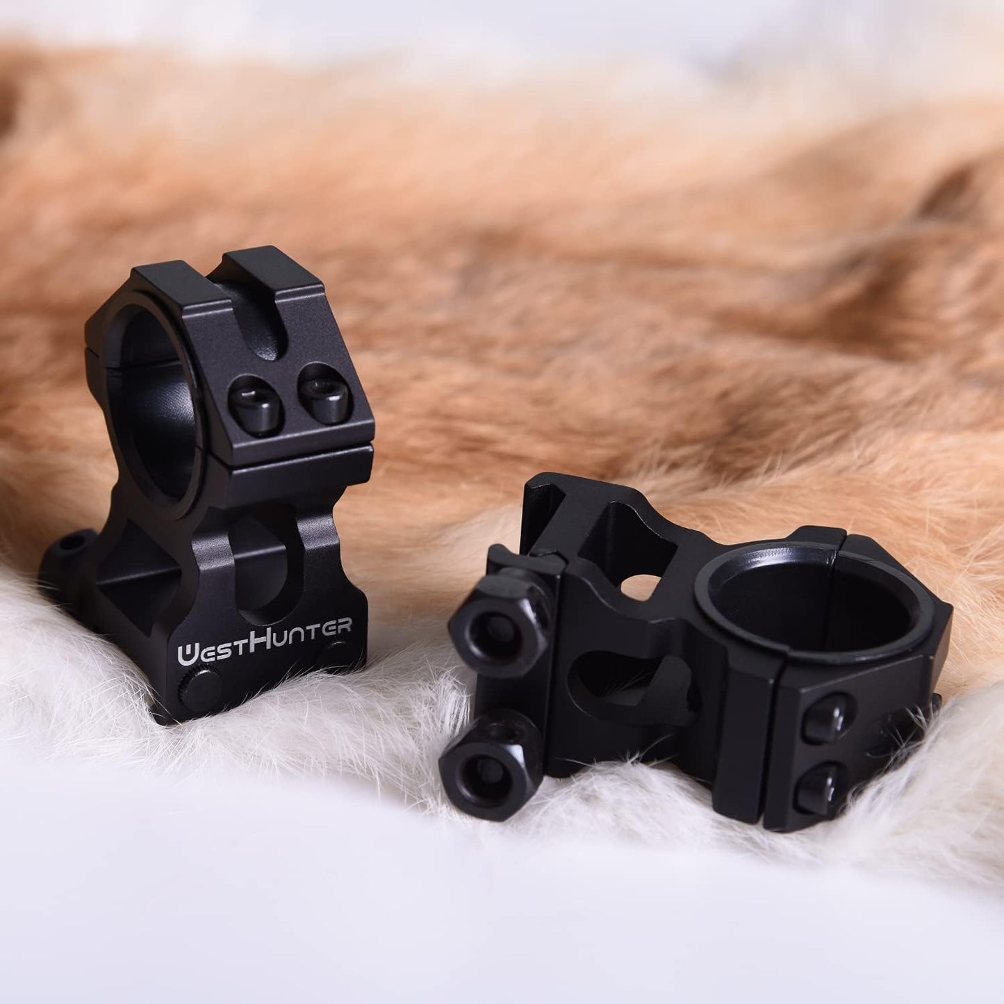 WestHunter Optics Picatinny Scope Rings - 1 Inch & 30 mm Tactical Precision Mount | 36 mm Center Height, Silver