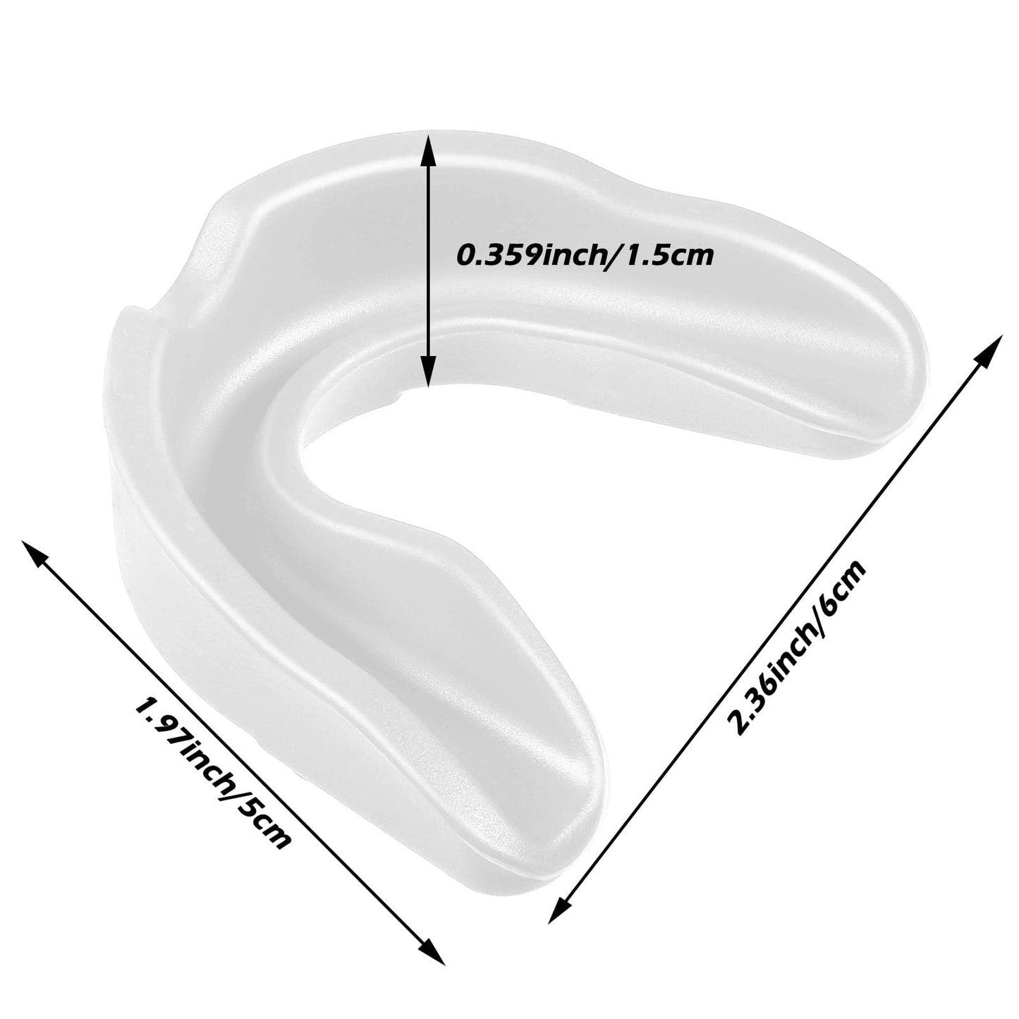 10 Pcs Sport Mouth Guards Gum Teeth Armor Game Guard for Boxing Basketball Football Hockey Karate Basketball Rugby Match (Clear White)