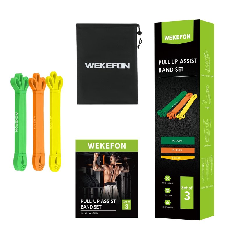 Resistance Bands Set for Working Out - Exercise Bands for Men & Women, Fitness Equipment, Strength Training, Physical Therapy & Body Stretching at Home & Gym (#06 3 Bands Set)