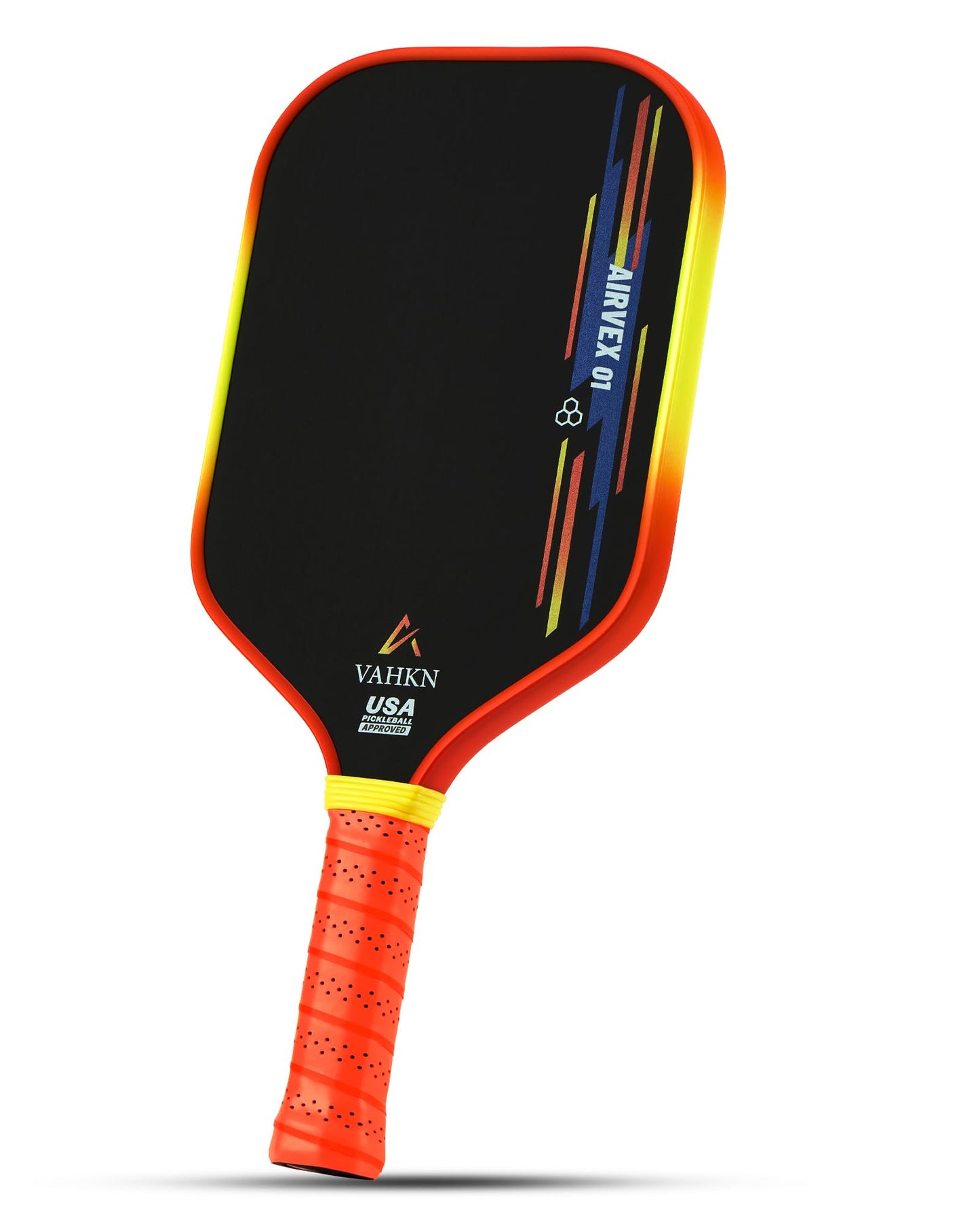 VAHKN Pickleball Paddles |16MM Carbon Fiber Pickleball Paddle | High-Spin Textured Surface & Vibrant Gradient Edge | USAPA Approved Racket for Ultimate Power,Control & Precision (Orange 1PCS)