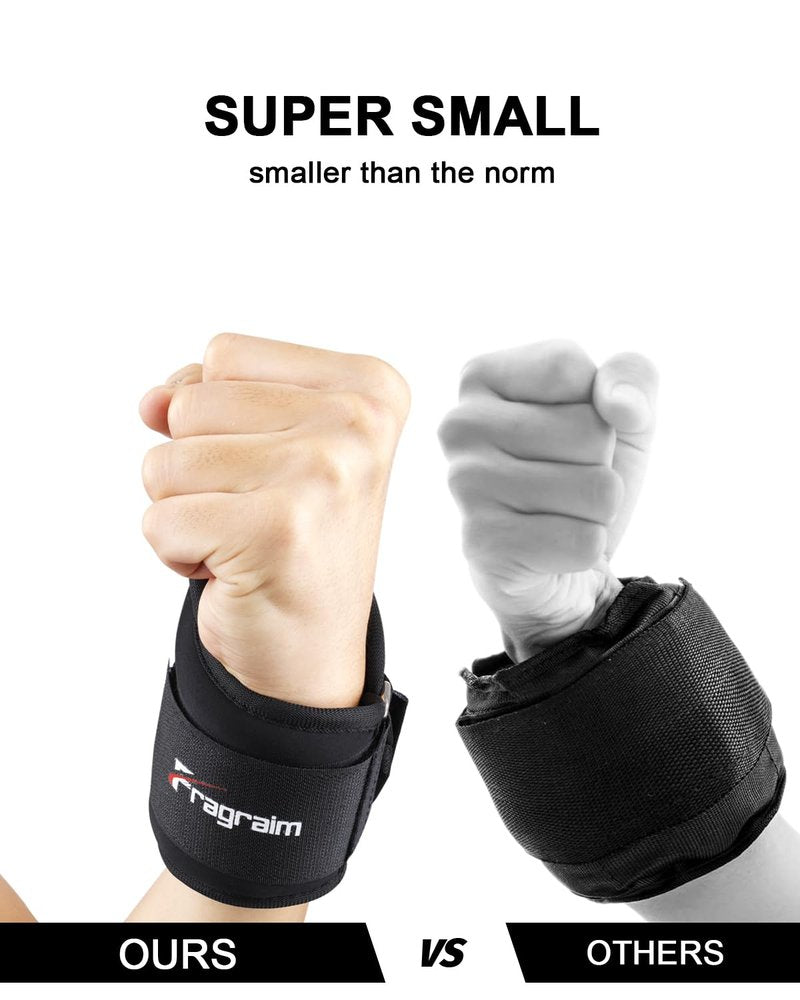 Fragraim Wrist Weights for Women Men with Thumb Loops Lock 2lb*2 Wrist and Ankle Weights Sets for Walking Running Strength Training Exercises- Black