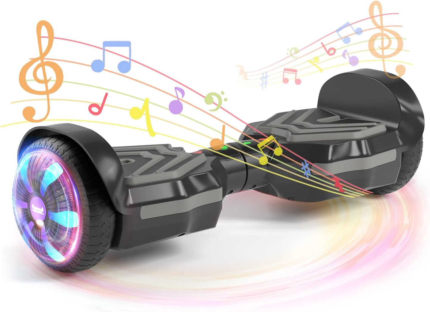 SIMATE Electric Scooter - Bluetooth Speakers, LED Light-Up Wheels & APP Control | Dual 250W Motors, 8.5 mph, 8.5 Miles Range