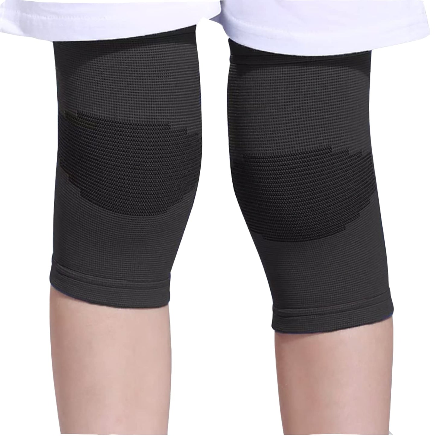 TXBONA Kids Knee Brace,Knee Support,Teenagers Knee Sleeve,Sport Knee Protectors For Children(1 Pair)(Black,Medium)