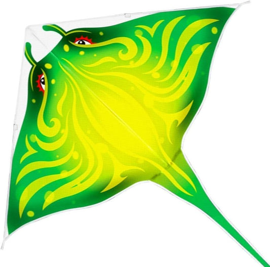 Colorful Devil Fish Kite for Kids & Adults - Easy to Fly Delta Design | 300ft String Handle Included