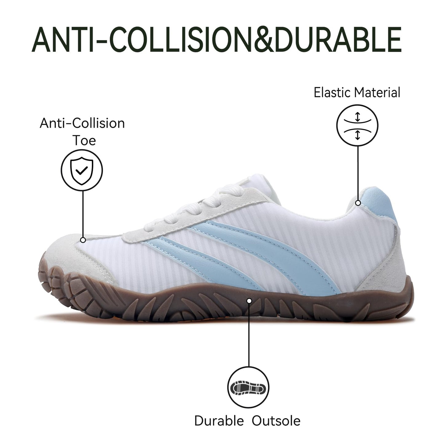 Barefoot Shoes Women Casual Sneakers,Wide Toe Box Shoes Women Zero Drop Barefoot Shoe Men,Minimalist Trail Running Shoe,Non-Slip Lightweight Breathable Comfortable Fashion Walking Hiking Shoes Unisex