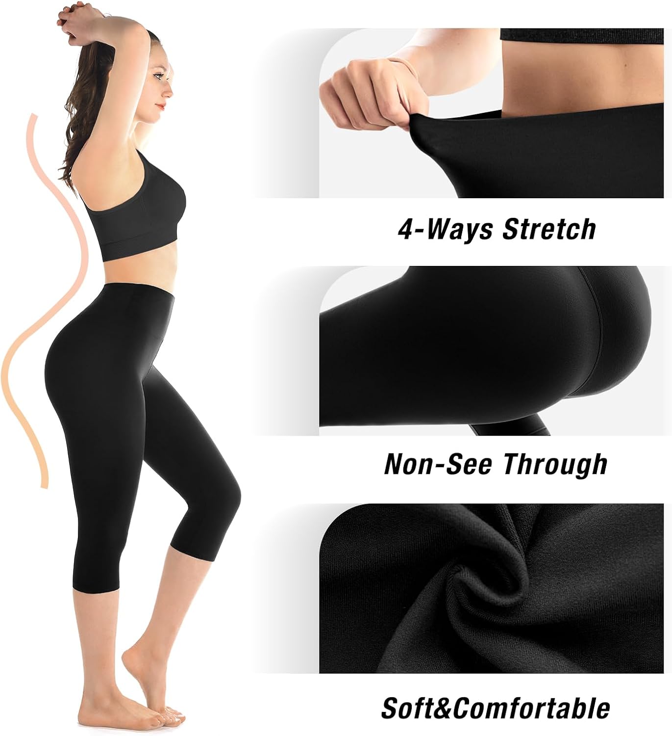 Capri Leggings for Women - Buttery Soft High Waisted Yoga & Gym Wear | Comfortable Activewear