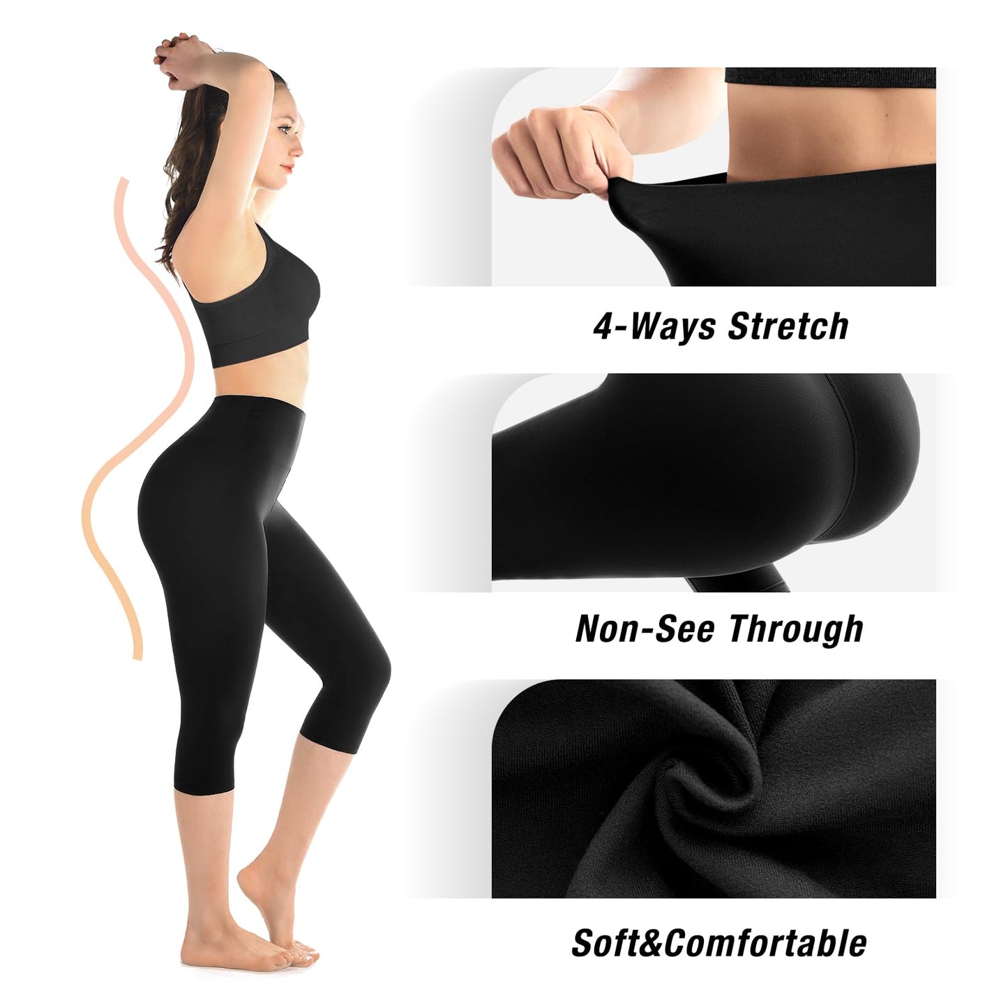 Walifrey Capri Leggings for Women, Buttery Soft High Waisted Leggings for Gym Yoga Workout (Army Green SM)