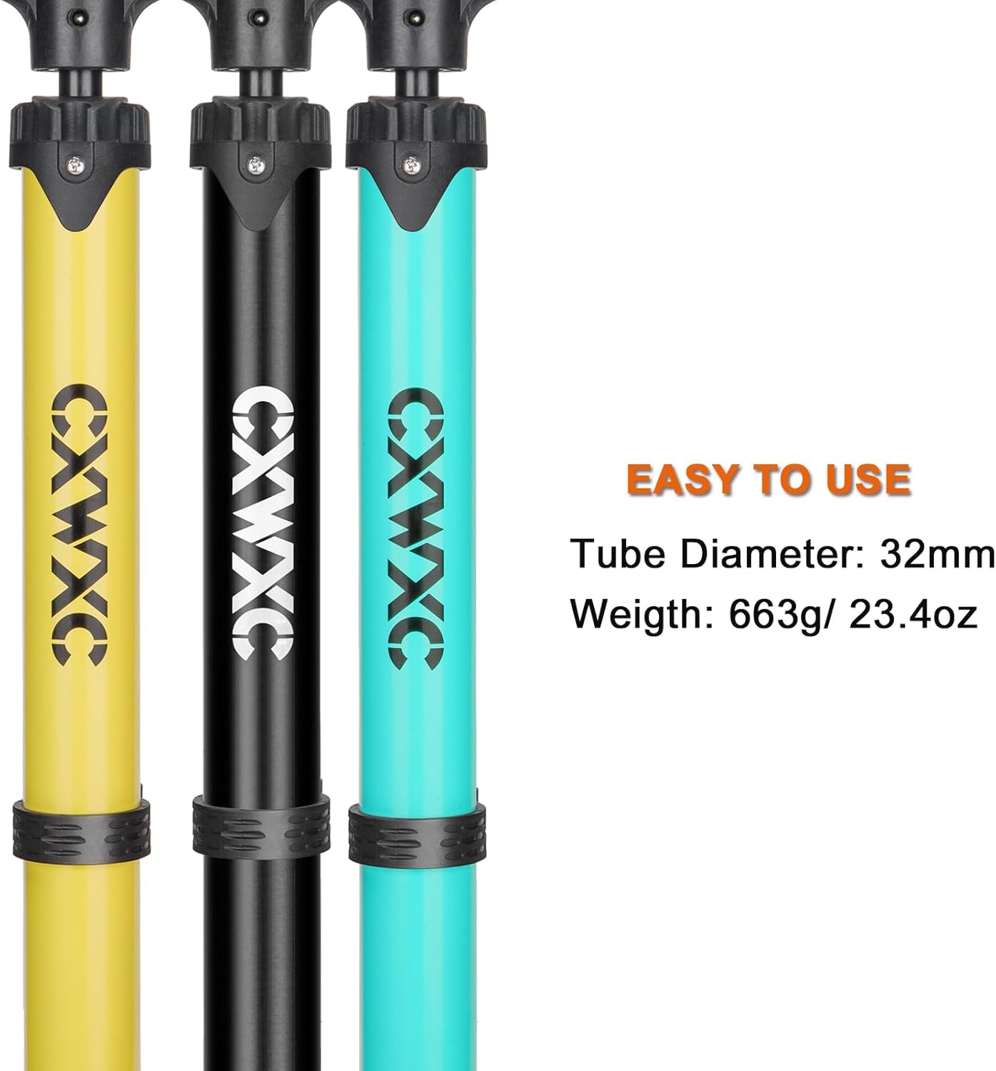 Bike Pump with Pressure Gauge - 160 PSI Portable Air Pump for Presta & Schrader Valves | Compact Design