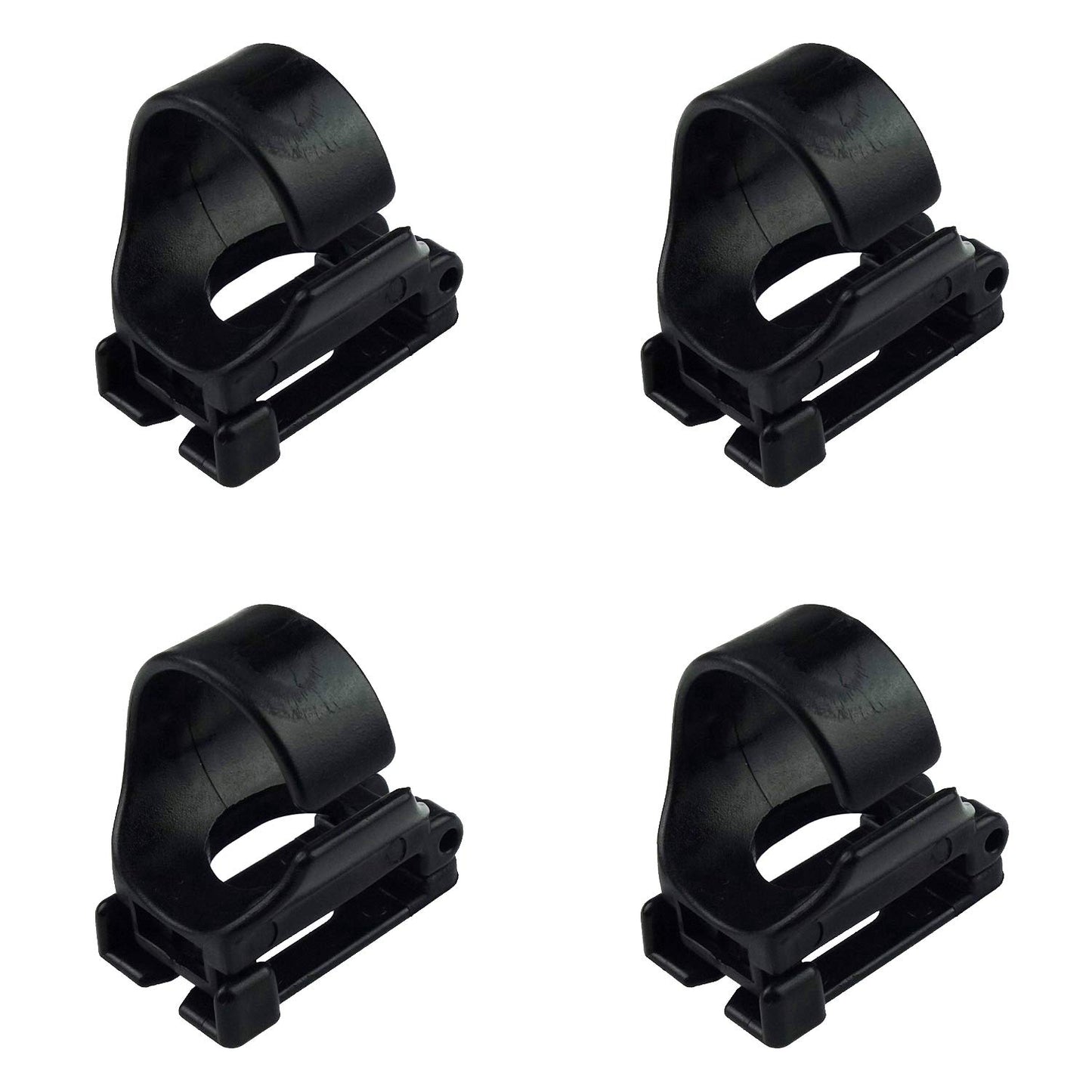 Zelerdo 4 Pack Black Plastic Snorkel Clip Replacement for Snorkeling and Scuba Diving