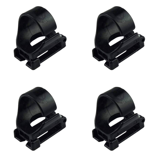 Zelerdo 4 Pack Black Plastic Snorkel Clip Replacement for Snorkeling and Scuba Diving