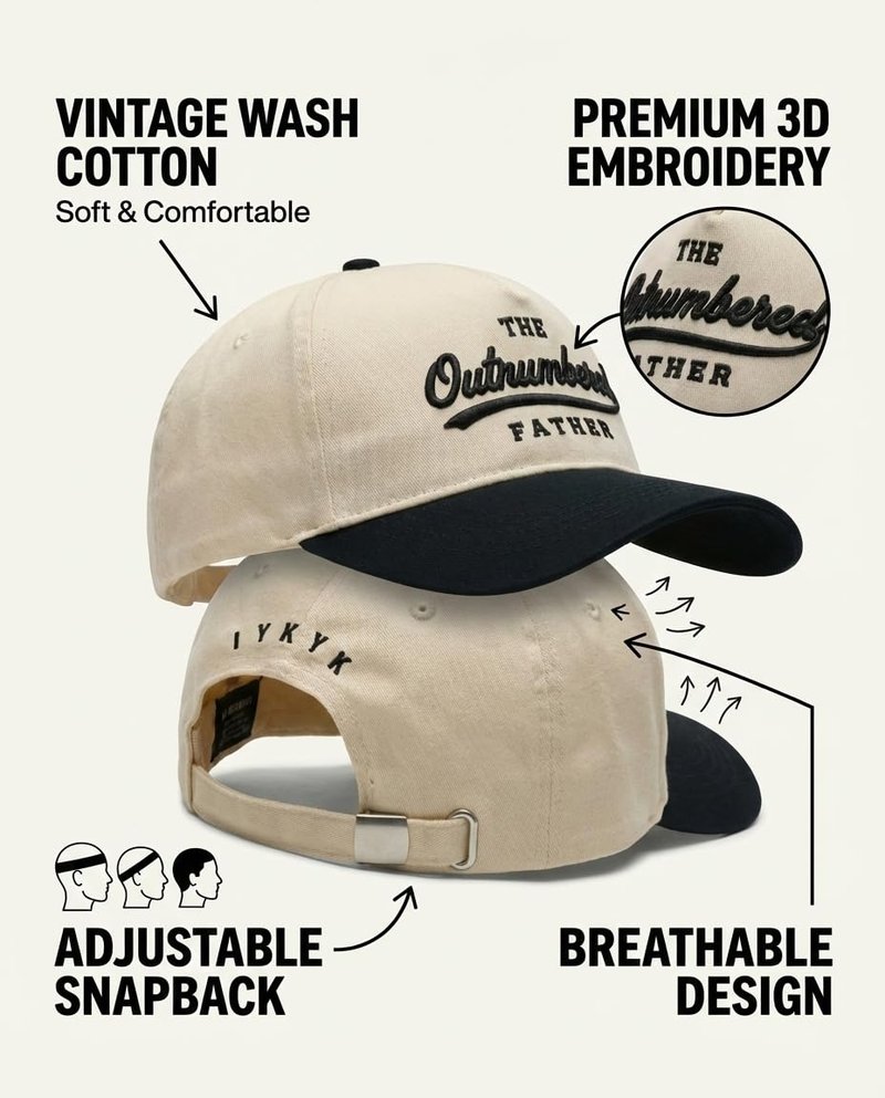Girl Dad Hat - Funny Girl Dad Gifts from Daughter & Wife - The Outnumbered Father Tea Party Bouncer Vintage Distressed Baseball Trucker Hats for Men - New Dad, Husband Birthday & Father's Day Present