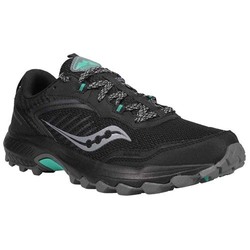Saucony Women's Excursion TR15 Trail Running Shoe, Black/Jade, 9