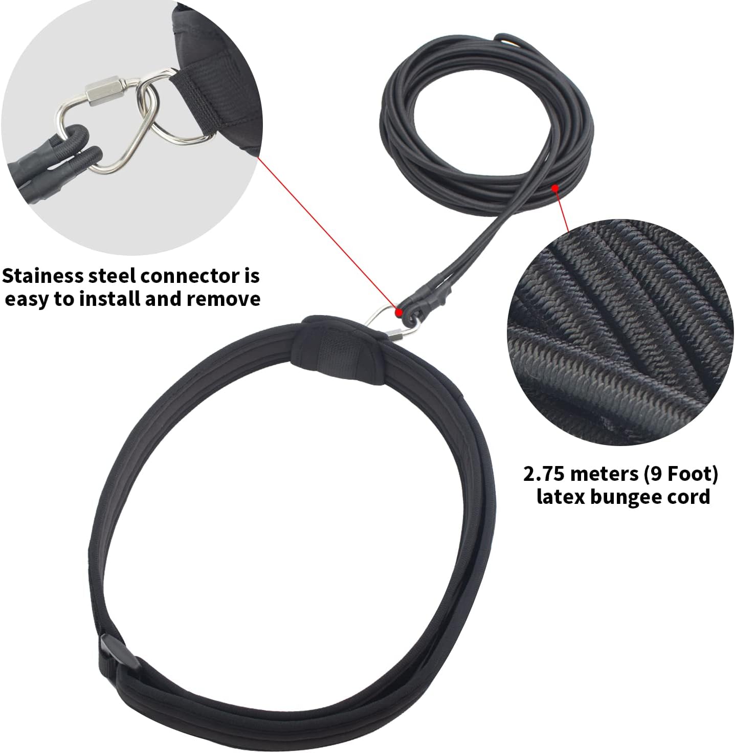 Swim Resistance Belt - Swim Tether for Enhanced Training & Performance | Adjustable Size