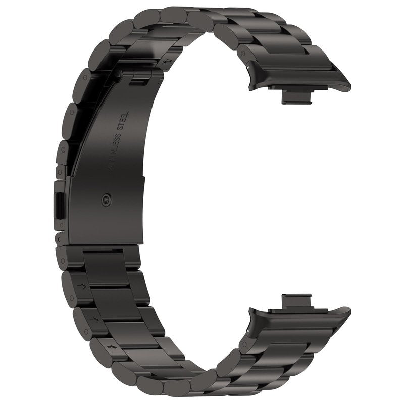 E ECSEM Bands Compatible for Xiaomi Smart Band 9 Pro Stainless Steel Metal Adjustable Sport Business Wristband Bracelet Strap for Xiaomi Band 9 Pro/ 8 Pro Fitness Tracker for Men & Women (Black)