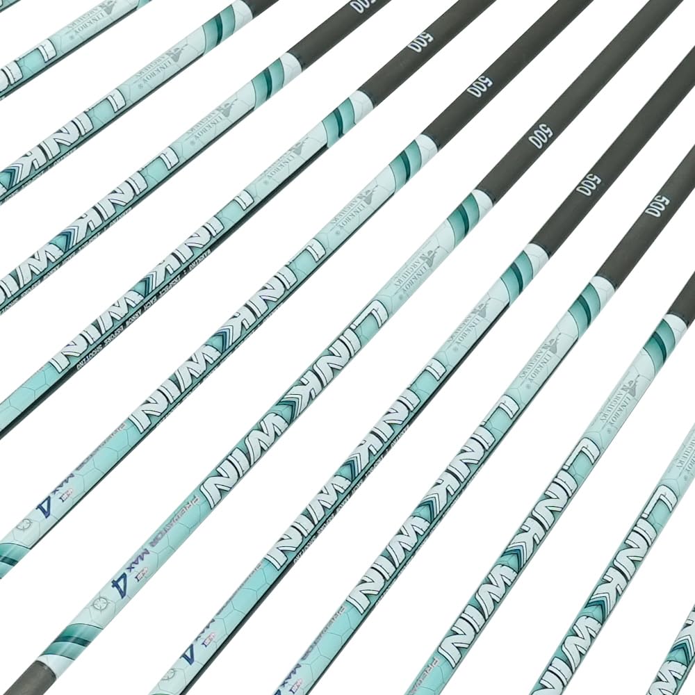 Linkboy Archery 30inch Carbon Arrow 0.001 400 500 600 700 Spine Arrows Compound Bow Hunting Arrows recurve Bow Target Feather 12pcs