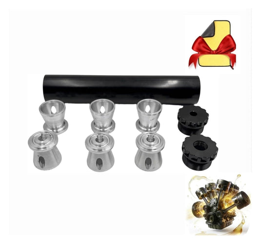 Black Aluminum Solvent Filter Trap Kit High-Efficiency 1/2x28 Fuel Filter with Baffles Suppressor Cleaner Oil Filter