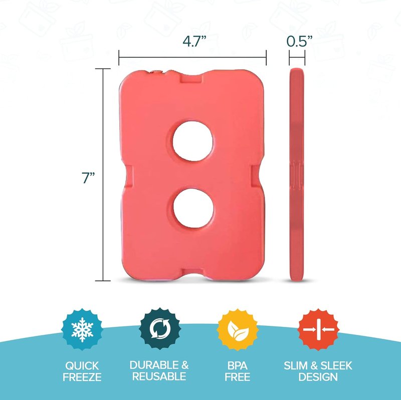 Healthy Packers Ice Packs - Slim Reusable Cool Packs for Lunch Boxes & Coolers | 8-Pack Set