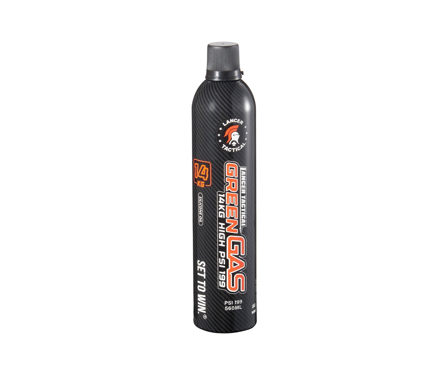 Lancer Tactical 560ml/18.9oz 14kg Powerful Green Gas High PSI G-1200 for Airsoft Pistol, Airsoft Rifle, Air Gun (Silicone Oil) -Pack of 3
