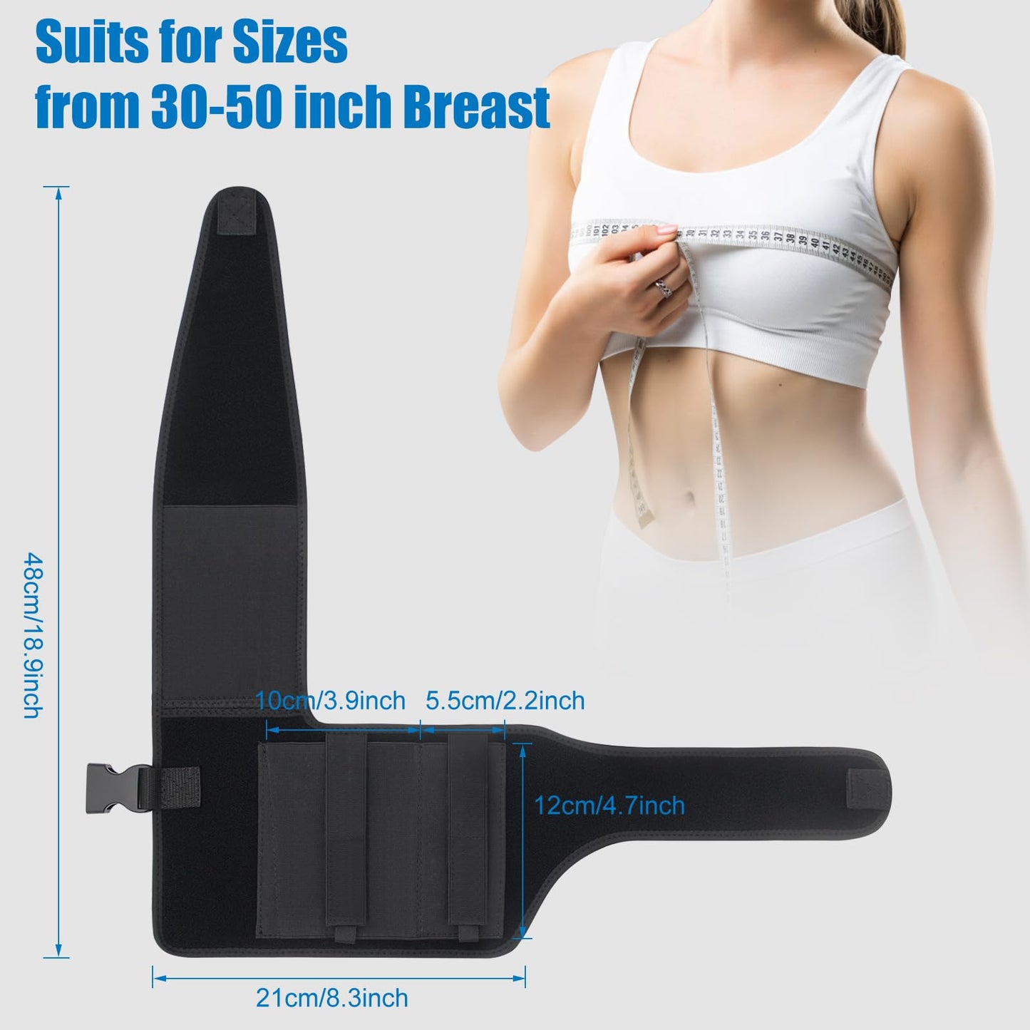 RUIZIH Gun Holster for Men Women Concealed Carry, Universal Shoulder Holster, Adjustable Chest Holsters for Pistols, Fits 1911, Glock 17/19/23, Beretta 92FS, S&Sauer P320/P220, Right Hand