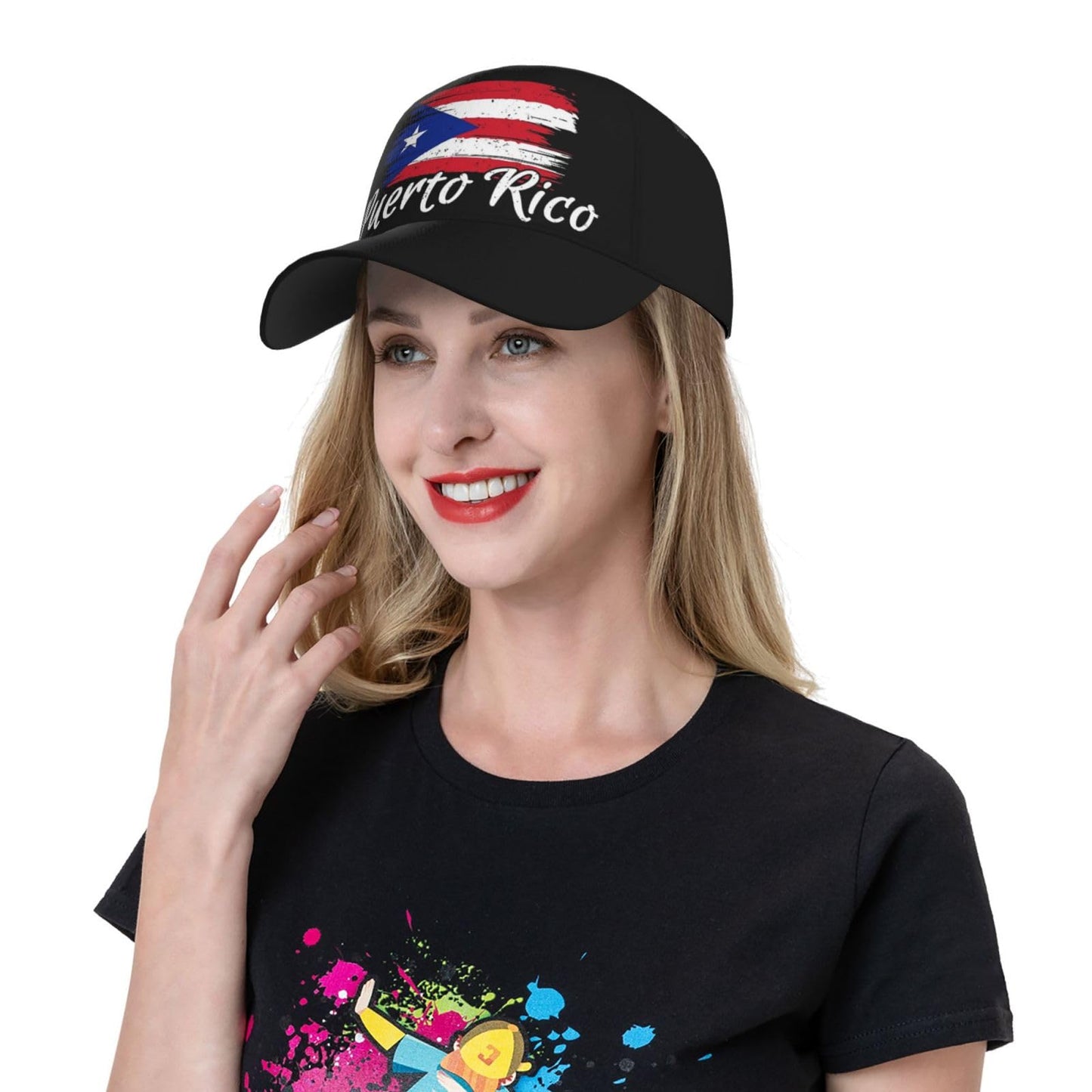 Cute Puerto Rico Flag Baseball Cap Adjustable Snapback Baseball Hat Fashion Trucker Sport Hats for Women Men