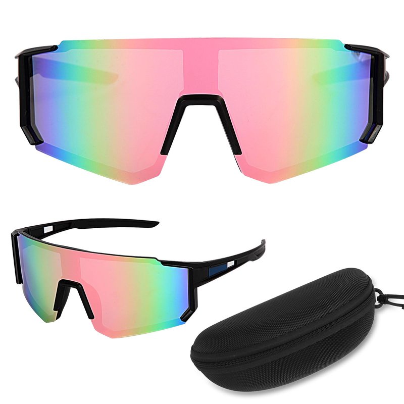 ZYFOFFICE Cycling Glasses Mens Women Mirrored Sports Goggles for MTB Road Bike Hiking Baseball UV400 Protection (3 PacK)