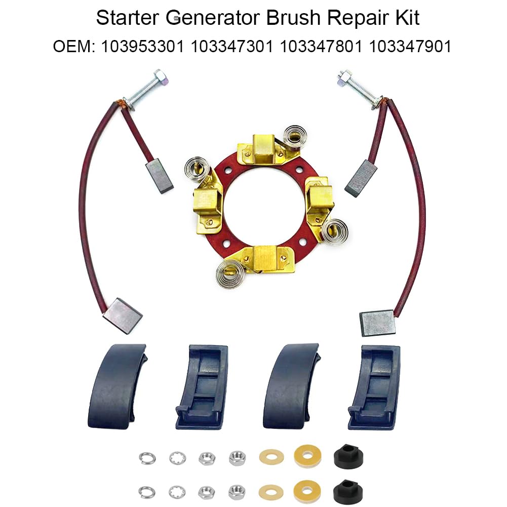 HaHeHo Club Car Starter Generator Brush Repair Kit for 2010-Up Club Car Precedent Gas Golf Cart, OEM# 103953301 103347301 103347801 103347901