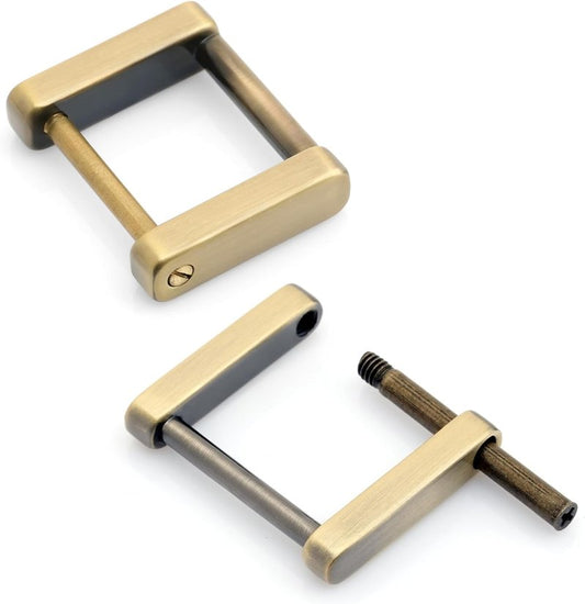 Rectangle Screw Rings - Durable Buckle Strap Connectors for Bags | 4-Pack