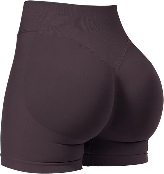 VOYJOY Women's Scrunch Butt Lifting Workout Shorts - Seamless Gym Biker Shorts in 2.5", 3.6", 4.5", 6" Sizes