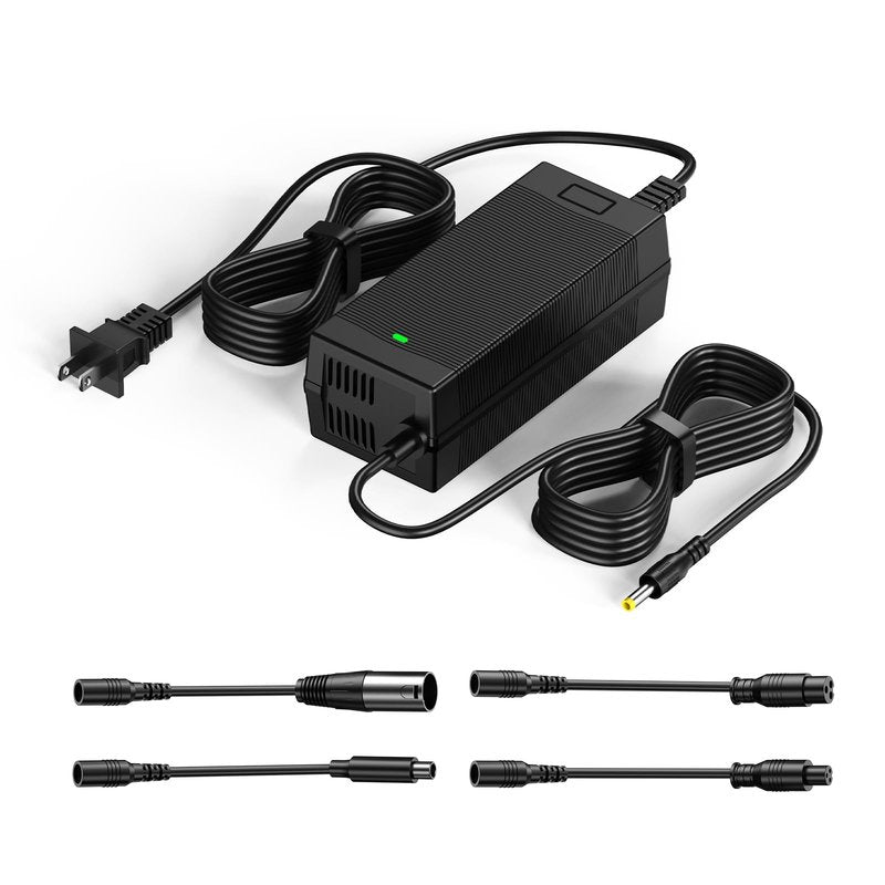 WUKUR 54.6V 2A Electric Scooter Charger 5 Connectors for 48V Lithium Batteries Compatible with Lectric XP 2.0/3.0, for Ecotric City/Beach, for Evercross H5/H7 Ebike