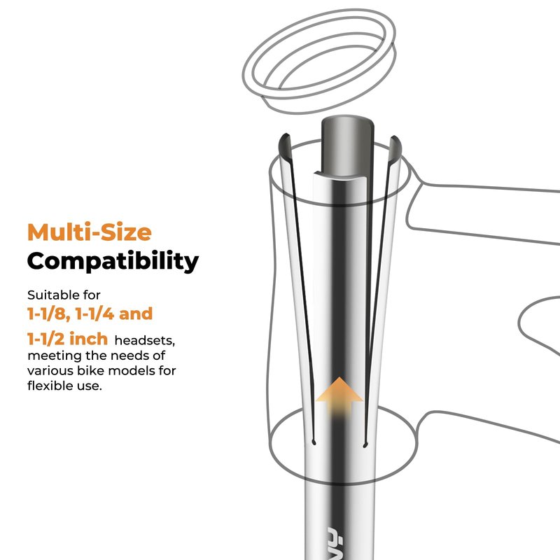 BOLANY Bicycle Headset Cup Removal Tool - Bike Head Parts Remover(for 1-1/8, 1-1/4 and 1-1/2 inch) Installer Accessories