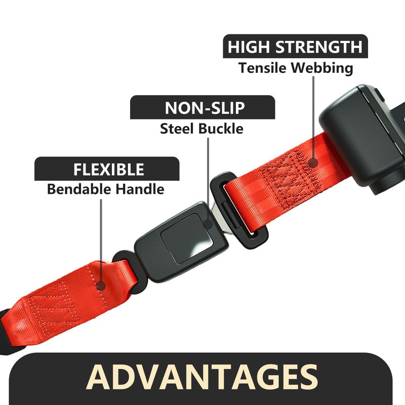Orle Oko Retractable Golf Cart Seat Belts, Compatible with EZGO, Yamaha, Club Car DS Precedent Most Golf Cart(4 Set), for Golf Cart Frond and Rear Seats, Red