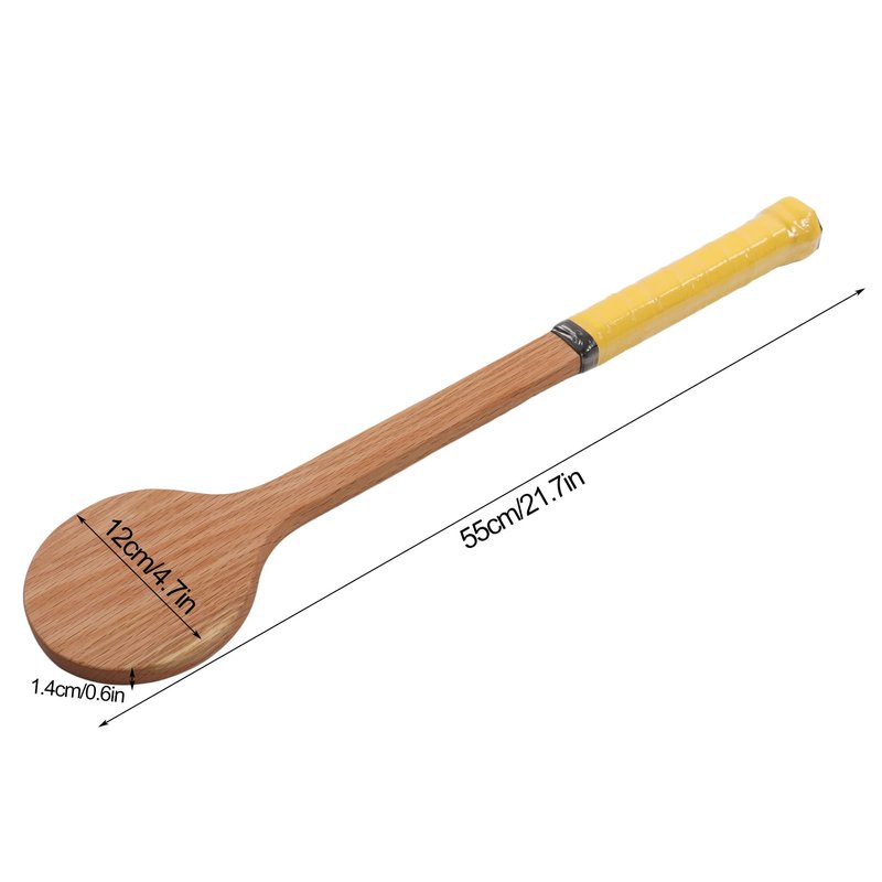 Cryfokt Wooden Tennis Spoon Sticking Practice Tennis Racket Accurately Tennis Pointer Improve with Storage Bag for Sports Swing Practice Training Aid(55cm)