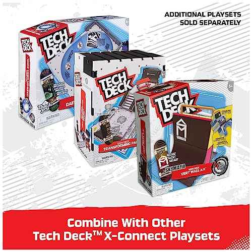 TECH DECK, Speedway Hop, X-Connect Park Creator, Customizable and Buildable Ramp Set with Exclusive Fingerboard, Kids Toy for Ages 6 and up