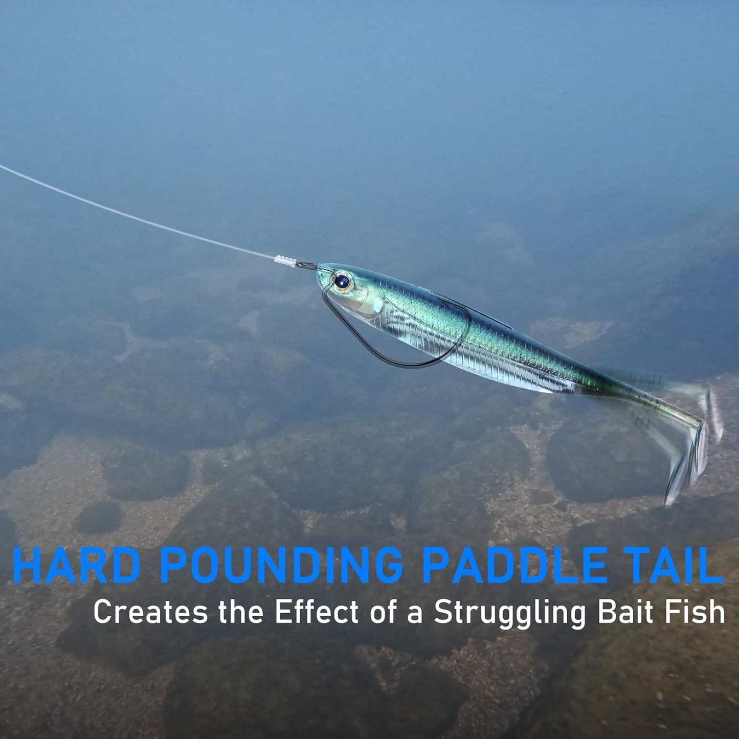 Dr.Fish Paddle Tail Swimbaits - Soft Fishing Lures for Bass | 2.75-4.75 Inch Freshwater & Saltwater Baits