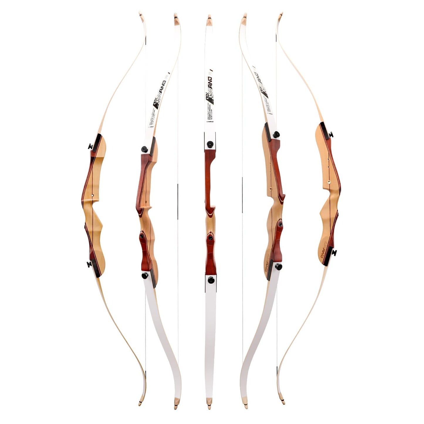LWANO 66" Recurve Bow and Arrow Set for Youth & Beginner, Archery Beginner Set for Adults, 20/22/24/26/28/30 Inch Wooden Takedown Recurve Bow Package for Training, Practice & Competition - RH Only