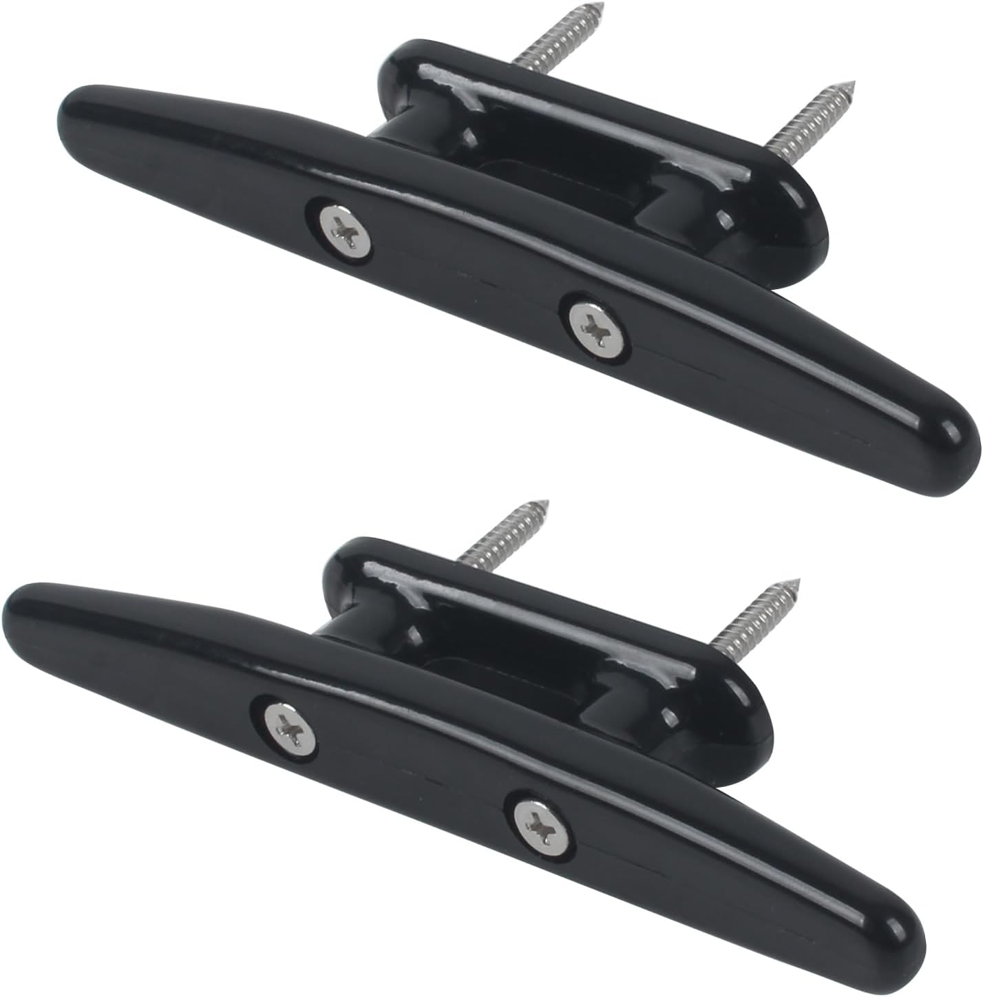Boat Dock Cleats - Black Nylon Tie Down Cleats with Hardware | 4", 5", 6", 8" Sizes (4 or 6 Pack)