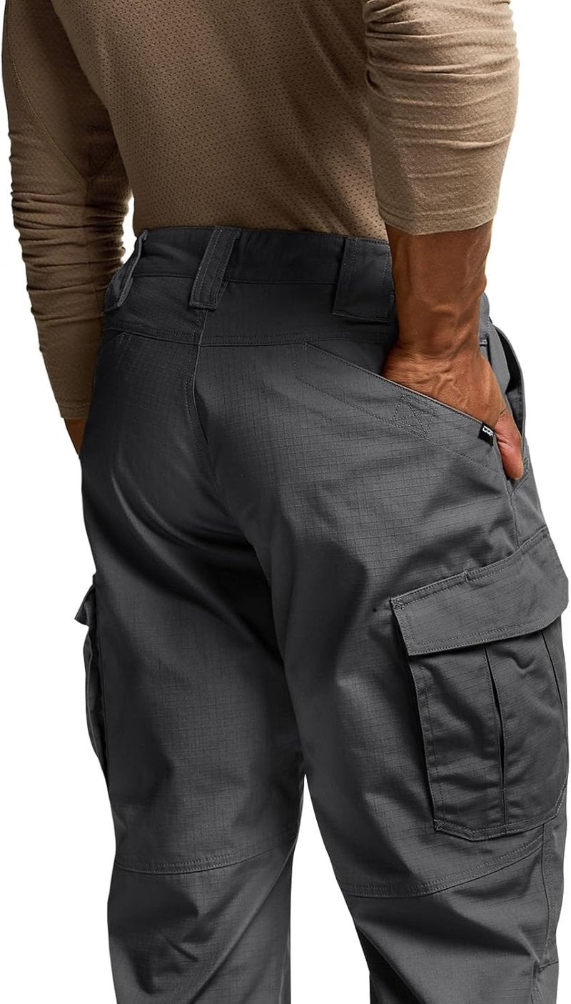 CQR Men's Tactical Pants - Water Resistant Ripstop Cargo Design for Lightweight EDC | Outdoor Work & Hiking Gear