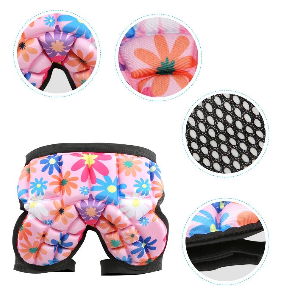 Kids Hip Pad Protector Snowboard Skating Hip Butt Pad for Children, Skating Cycling Outdoor Activities(Red)