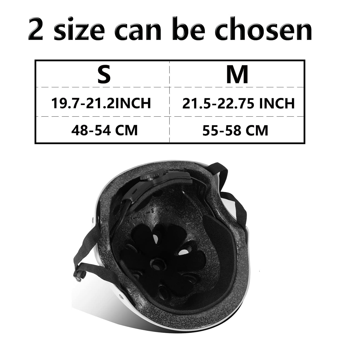 JeeFree Adjustable Gradient Color Skateboard Helmet for 3-5-8-14+Ages【Toddler Kids Youth Adult】 Girls Boys Woman.Bike Helmet for Multi-Sports Cycling Bicycle Scooter Inline Roller Skate Rollerblading